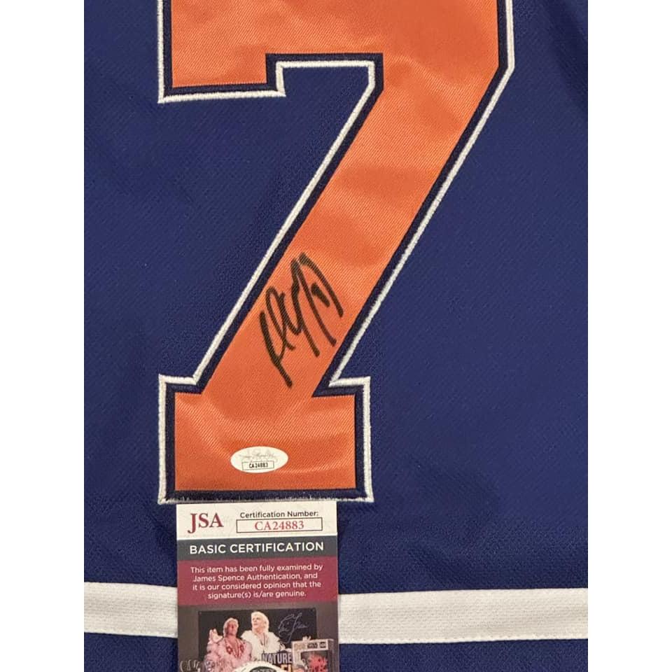 Paul Coffey Autographed Edmonton Oilers Jersey JSA COA-Right Off The Field