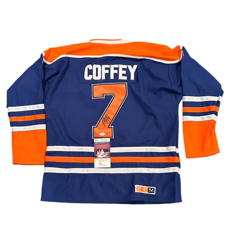Paul Coffey Autographed Edmonton Oilers Jersey JSA COA-Right Off The Field