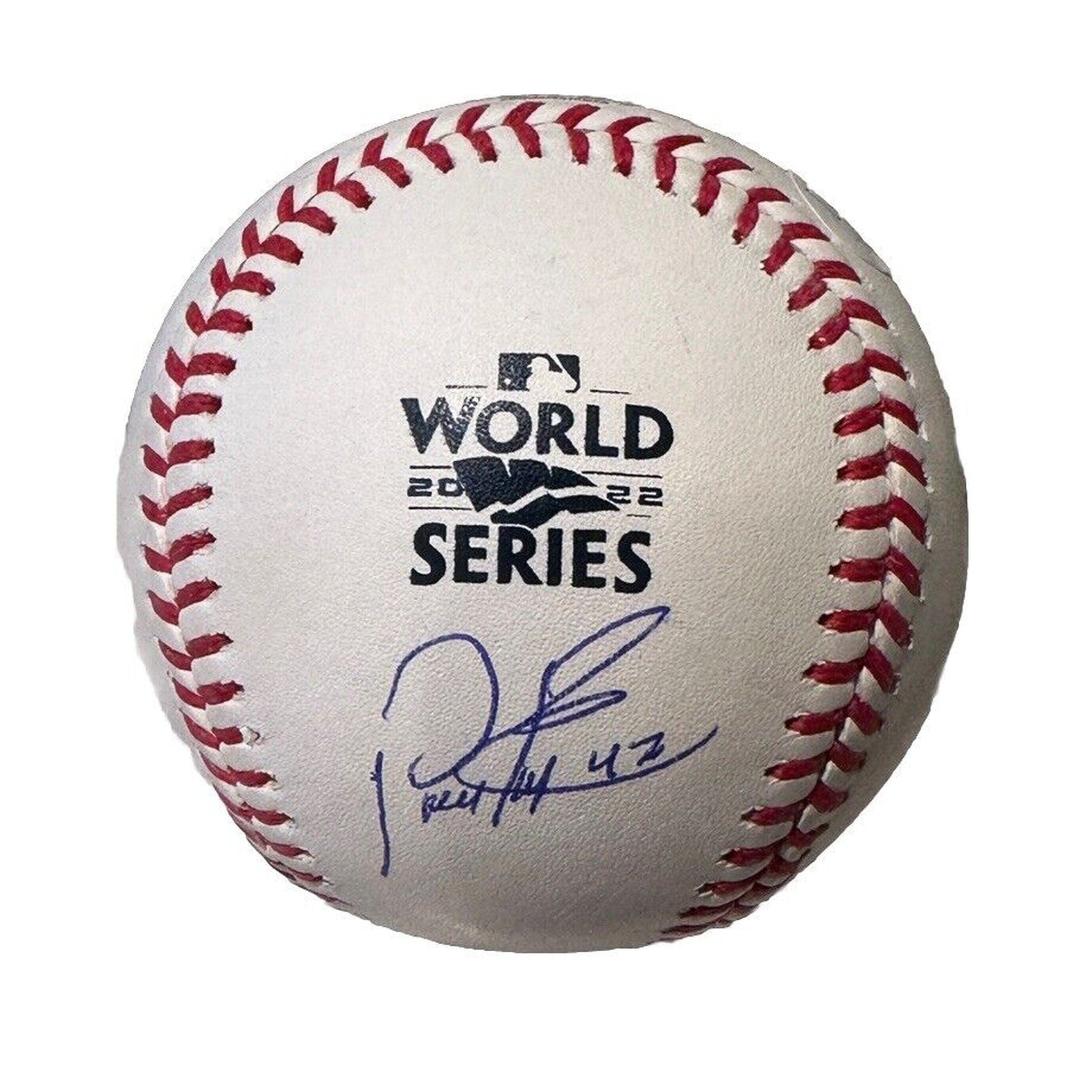 Rafael Montero Houston Astros Signed 2022 World Series Baseball JSA COA-Baseball-Right Off The Field