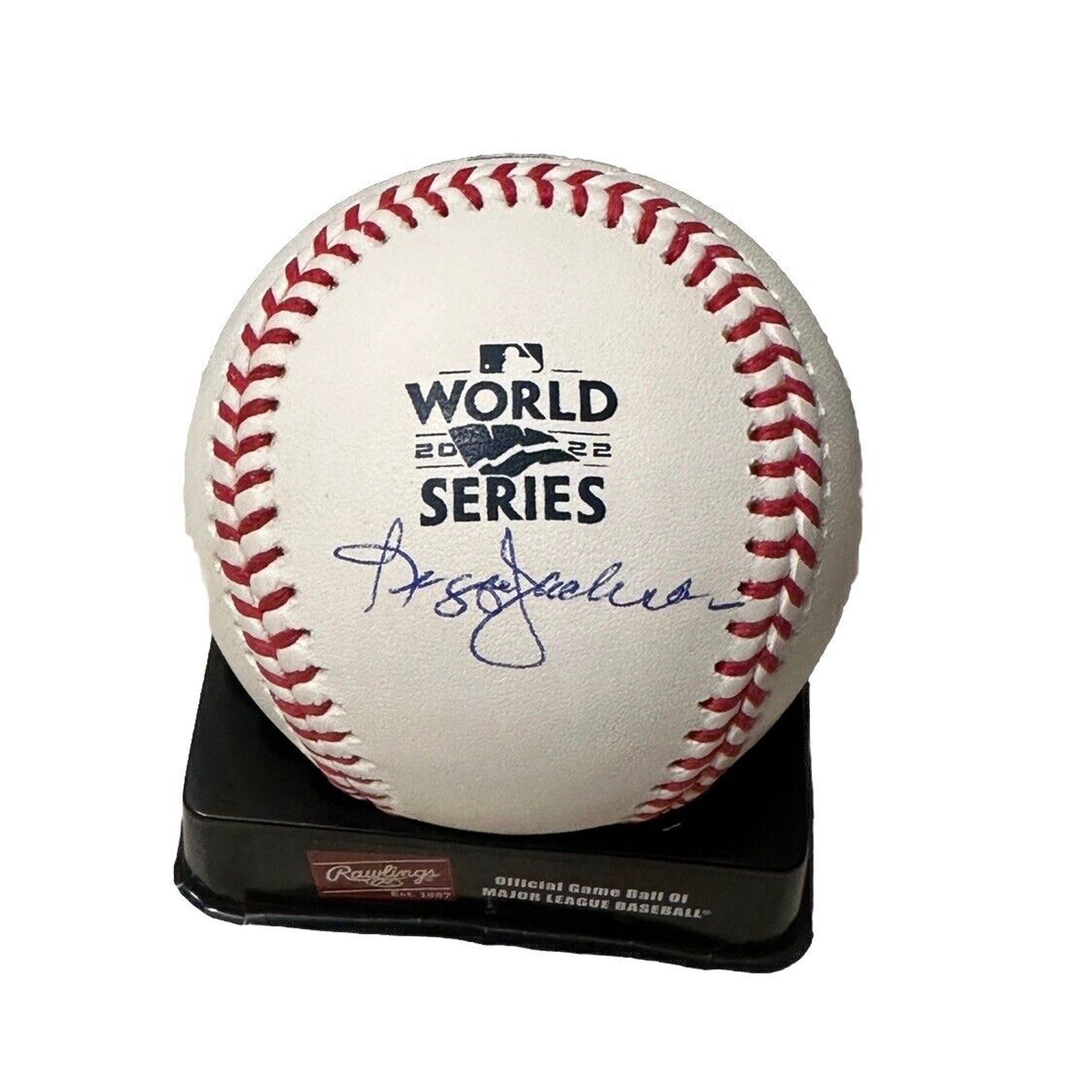 Reggie Jackson Signed 2022 World Series MLB Baseball JSA COA Houston Astros-Baseball-Right Off The Field