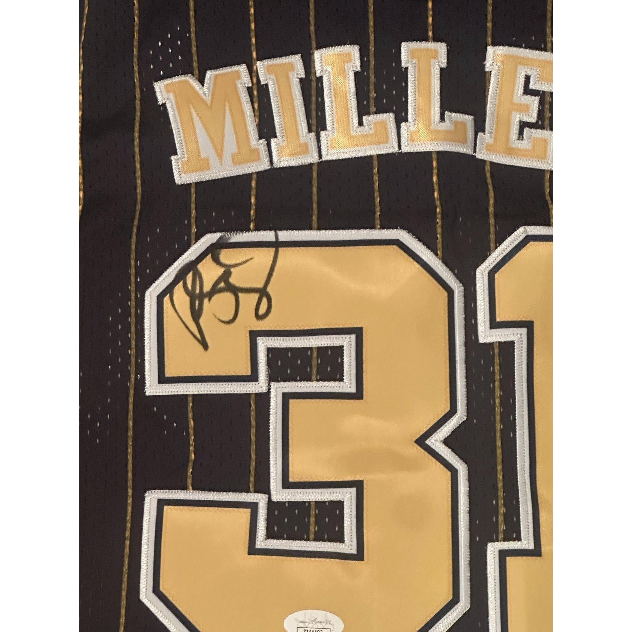 Reggie Miller Autographed Indiana Pacers Jersey JSA LOA-Right Off The Field