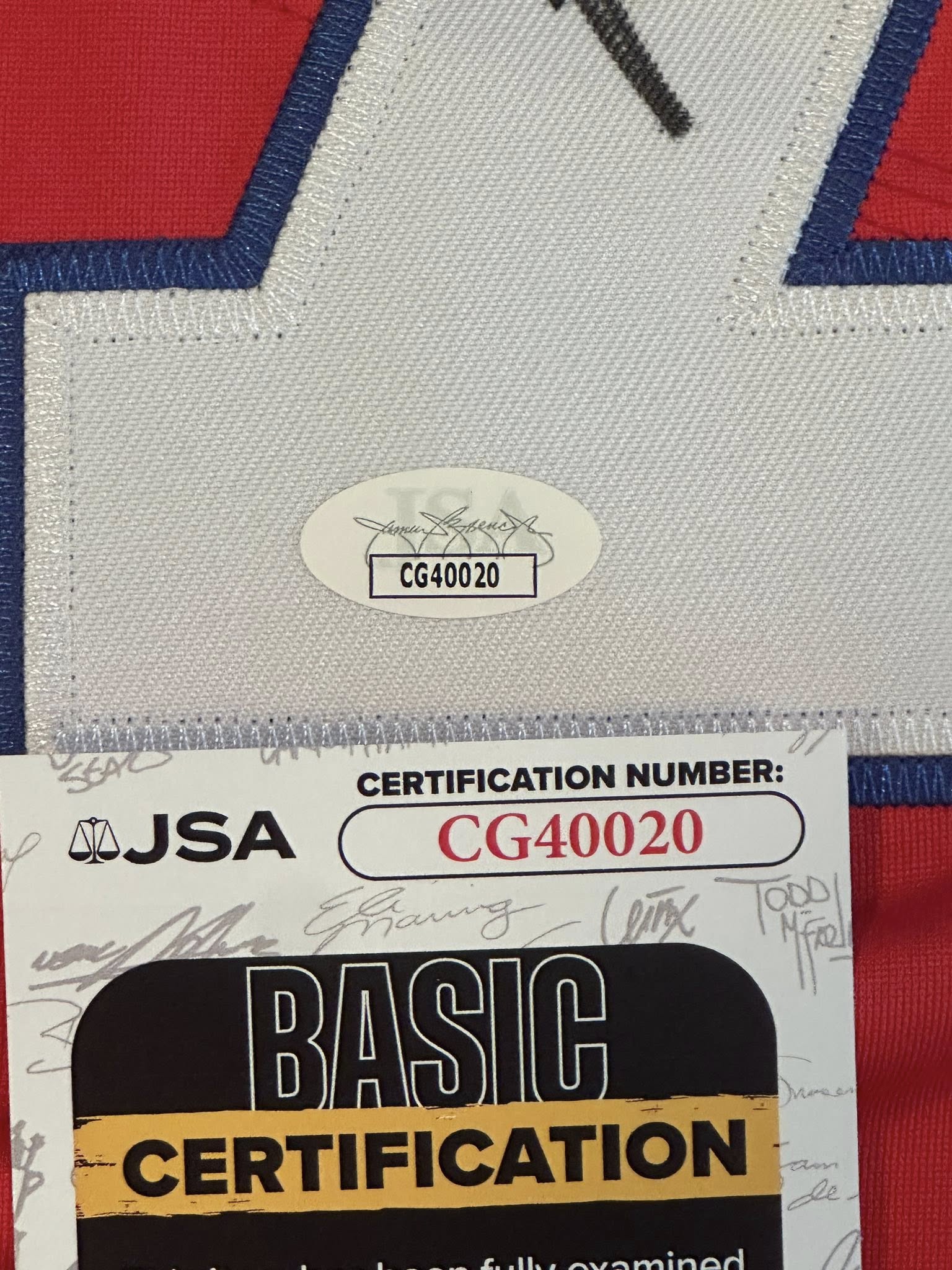 Rob Gronkowski Autographed New England Patriots Jersey JSA COA-Right Off The Field