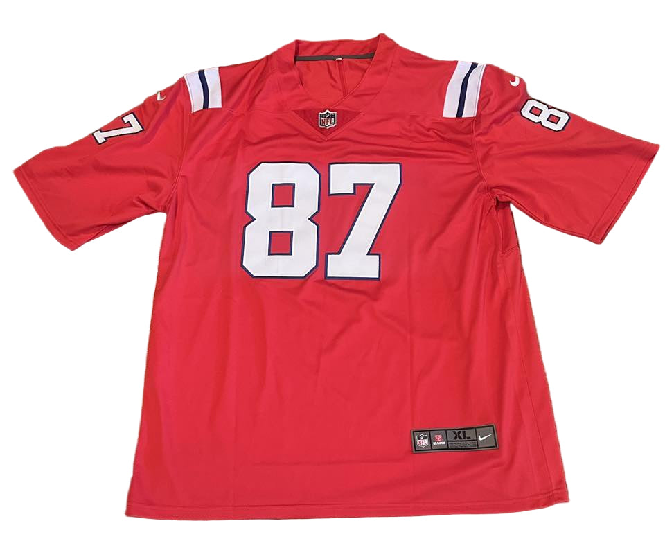 Rob Gronkowski Autographed New England Patriots Jersey JSA COA-Right Off The Field