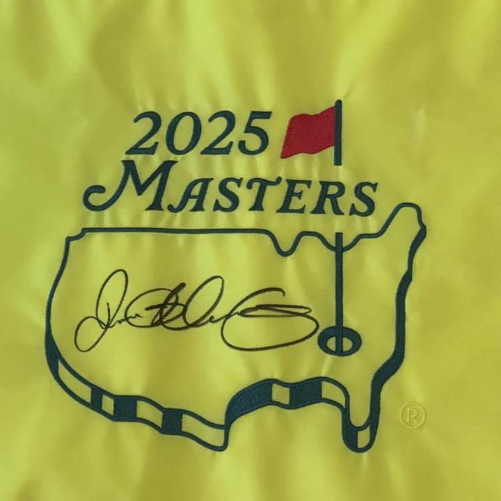 Rory McIlroy Autographed 2025 Masters Pin Flag JSA LOA Grand Slam Winner-Right Off The Field