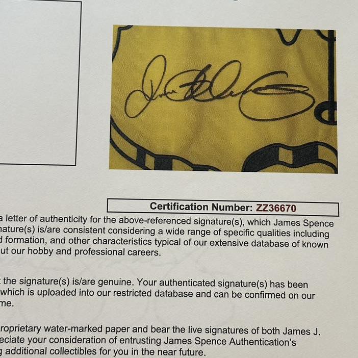 Rory McIlroy Autographed 2025 Masters Pin Flag JSA LOA Grand Slam Winner-Right Off The Field