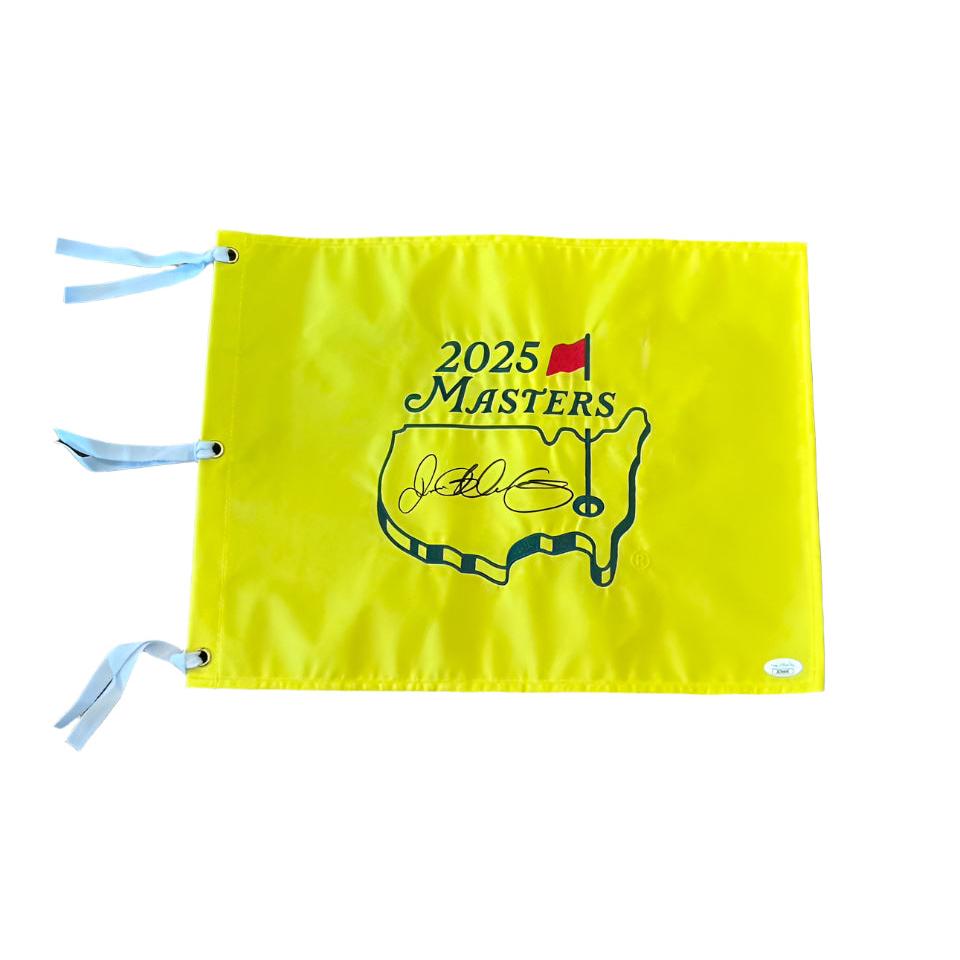 Rory McIlroy Autographed 2025 Masters Pin Flag JSA LOA Grand Slam Winner-Right Off The Field