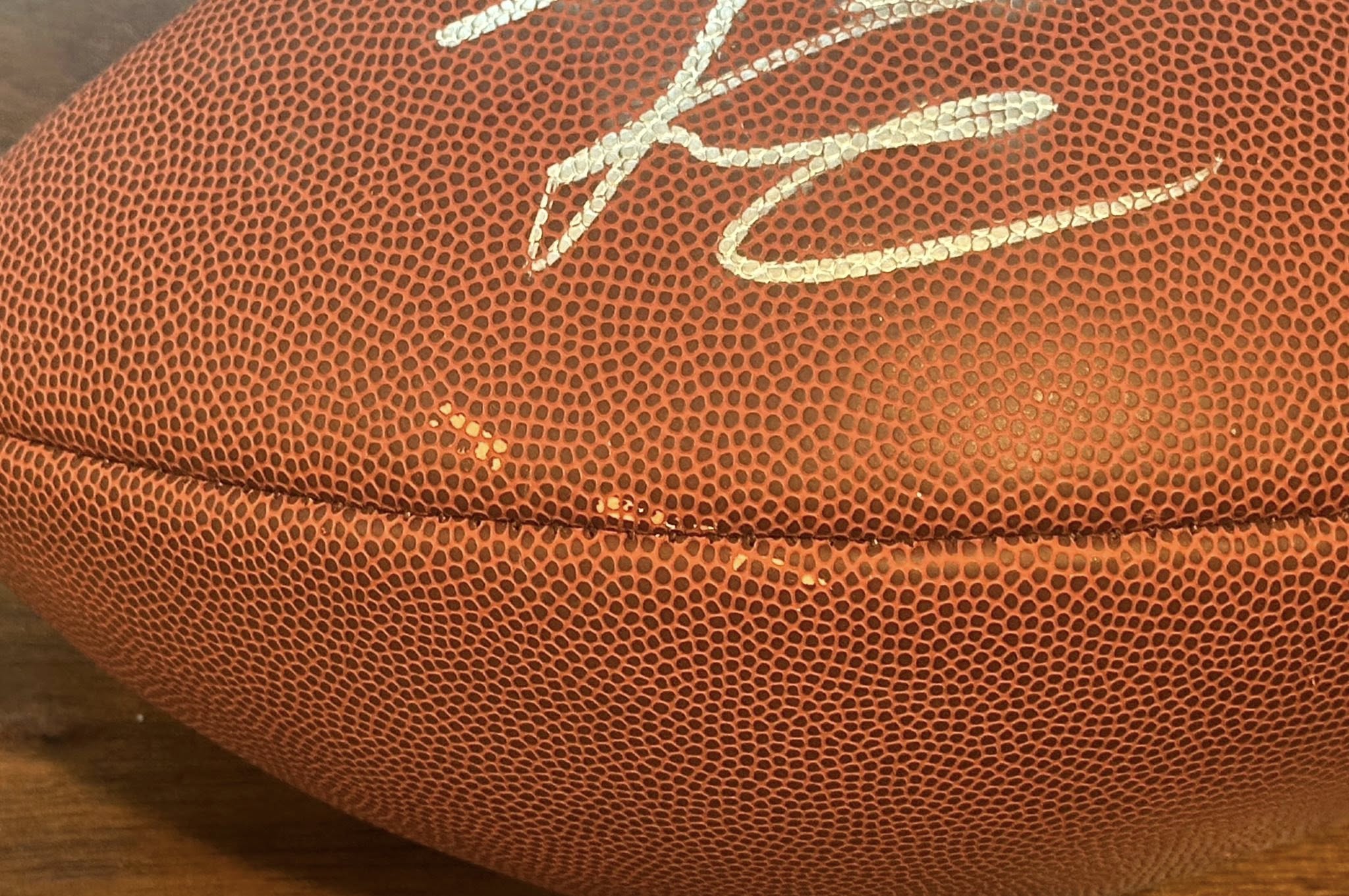 Russell Wilson Autographed Wilson Composite Leather Football PSA Hologram READ-Right Off The Field
