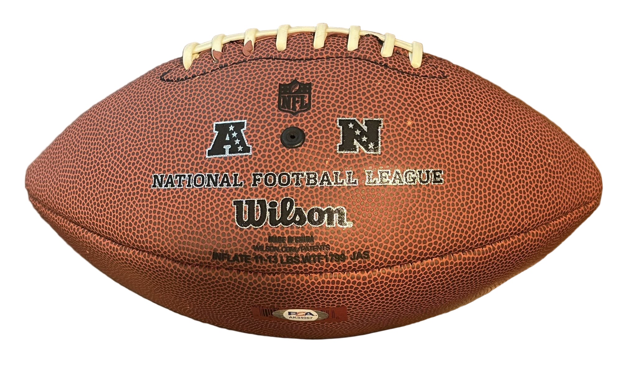 Russell Wilson Autographed Wilson Composite Leather Football PSA Hologram READ-Right Off The Field