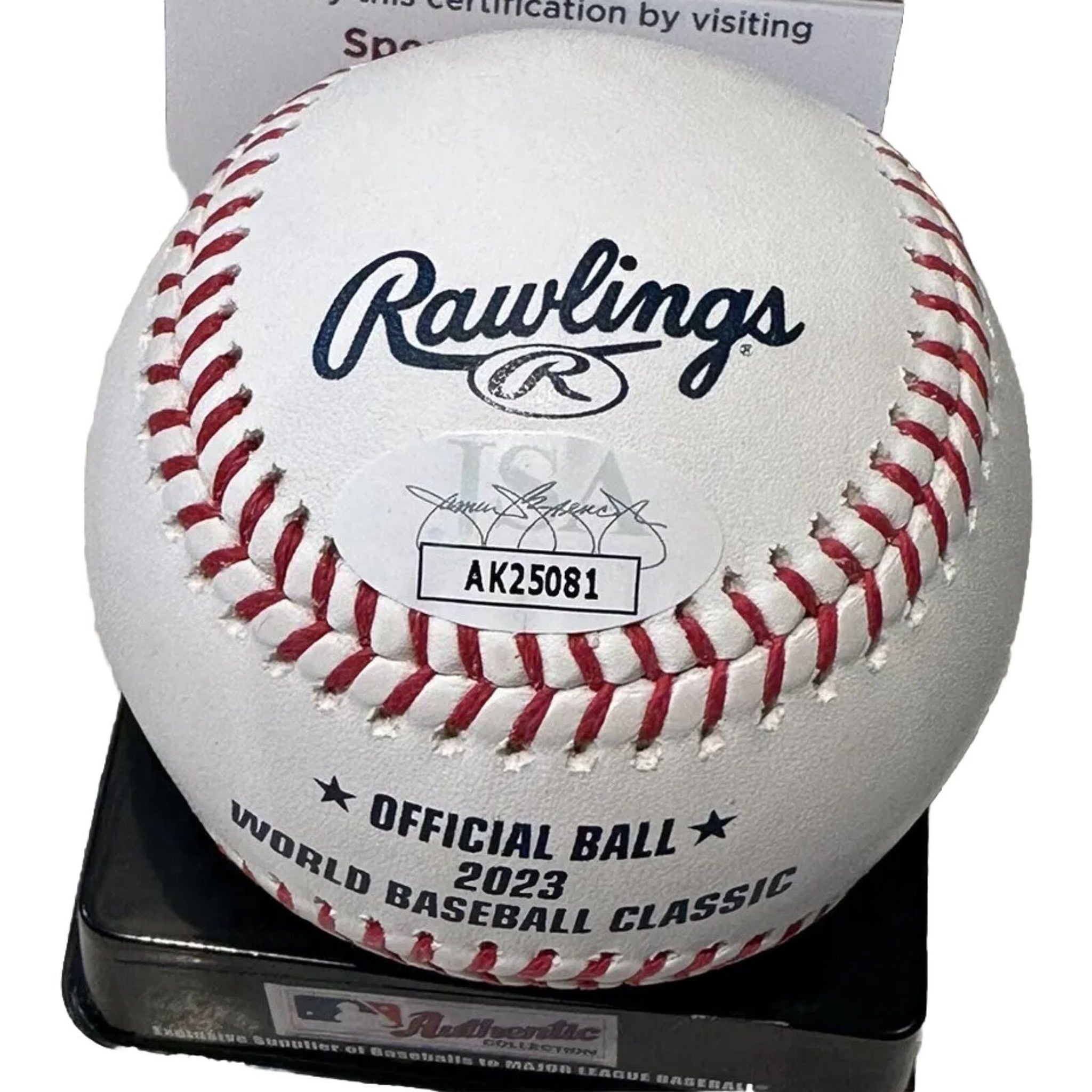 Sandy Alcantara Signed 2023 World Baseball Classic Official Baseball JSA COA-Baseball-Right Off The Field