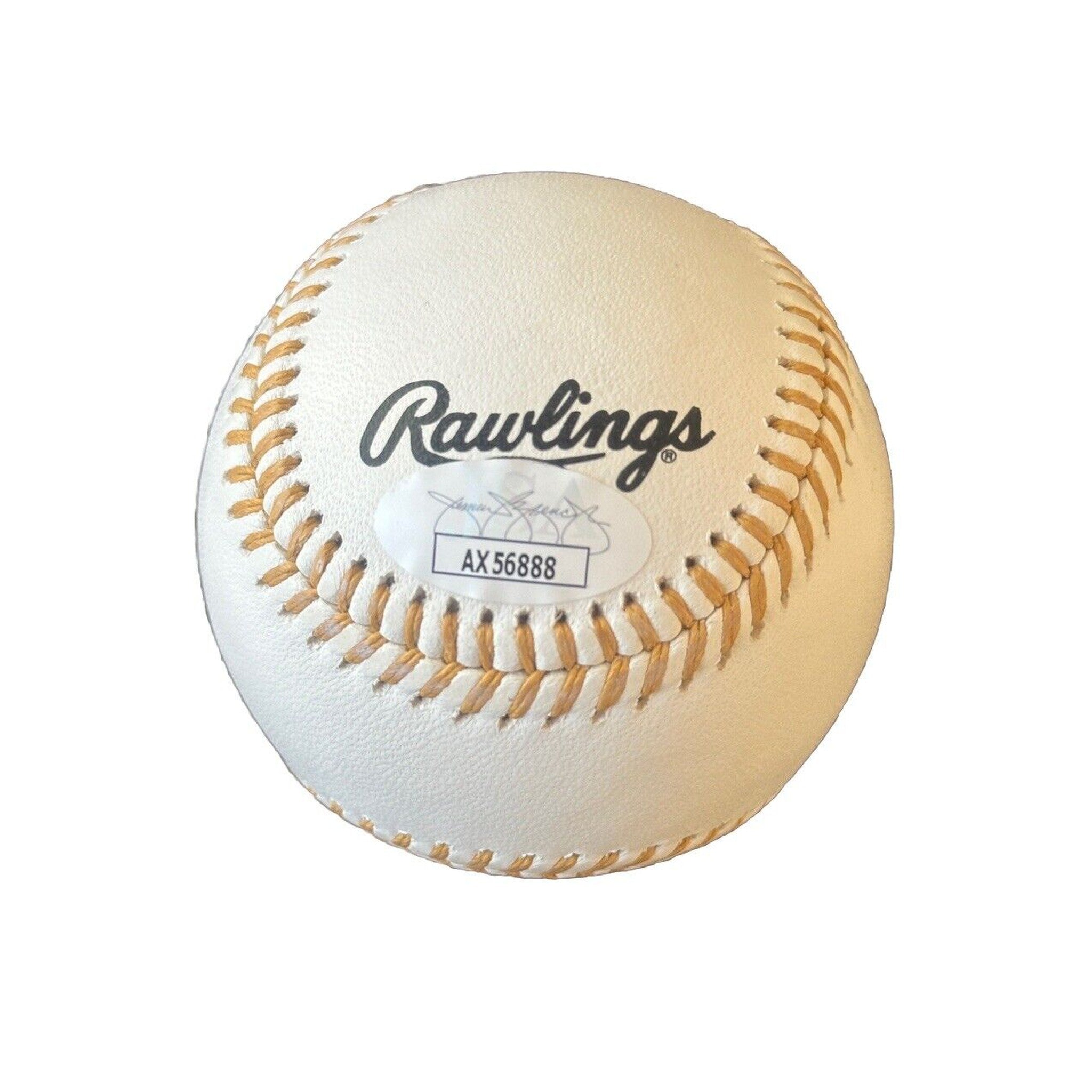 Seth Lugo Autographed Gold Glove Award Baseball JSA COA Kansas City Royals-Baseball-Right Off The Field