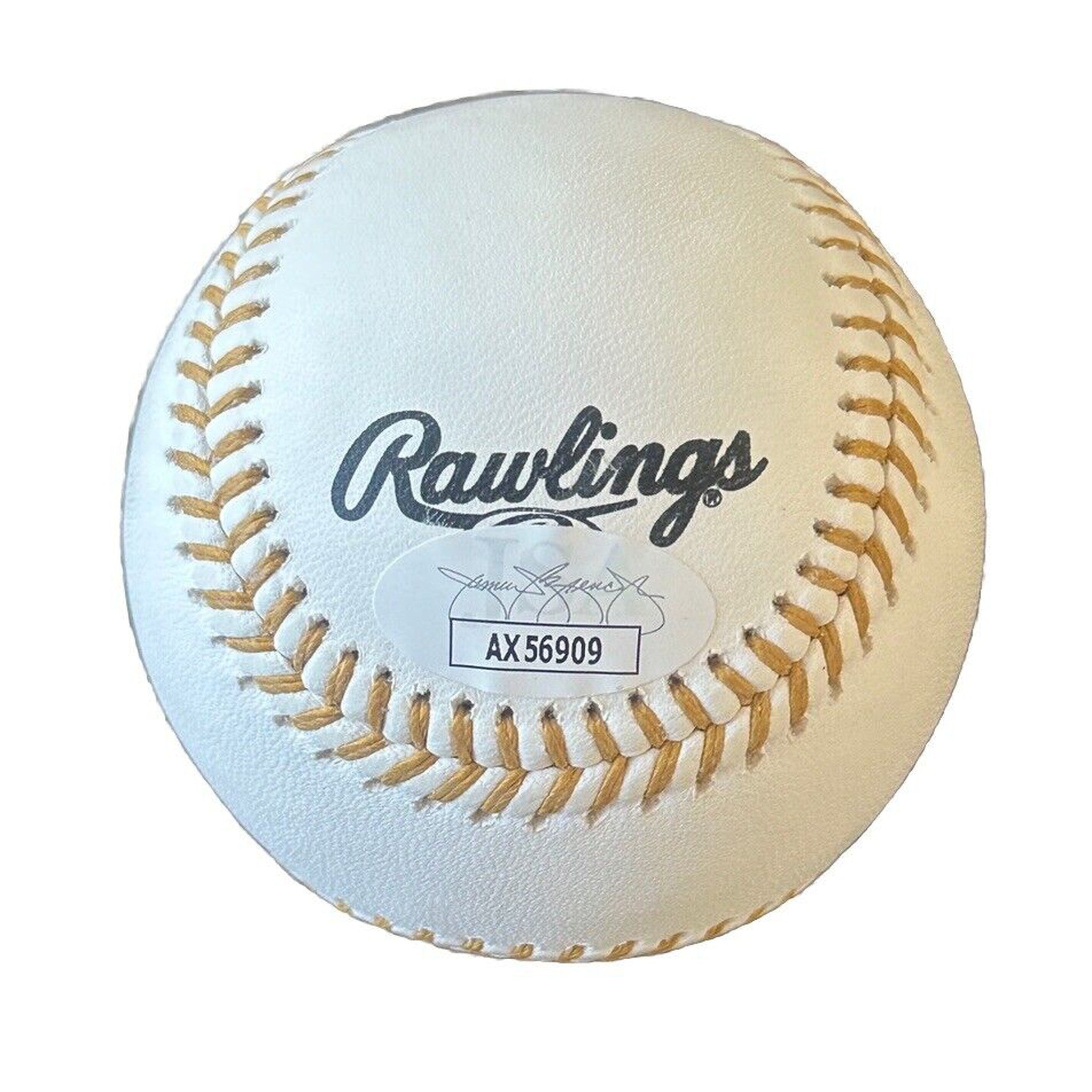 Seth Lugo Autographed Gold Glove Award Baseball JSA COA Kansas City Royals-Baseball-Right Off The Field