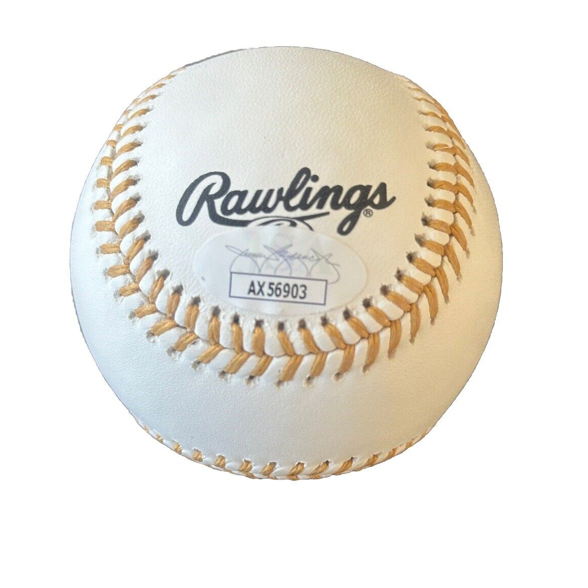 Seth Lugo Autographed Gold Glove Award Baseball JSA COA Kansas City Royals-Baseball-Right Off The Field