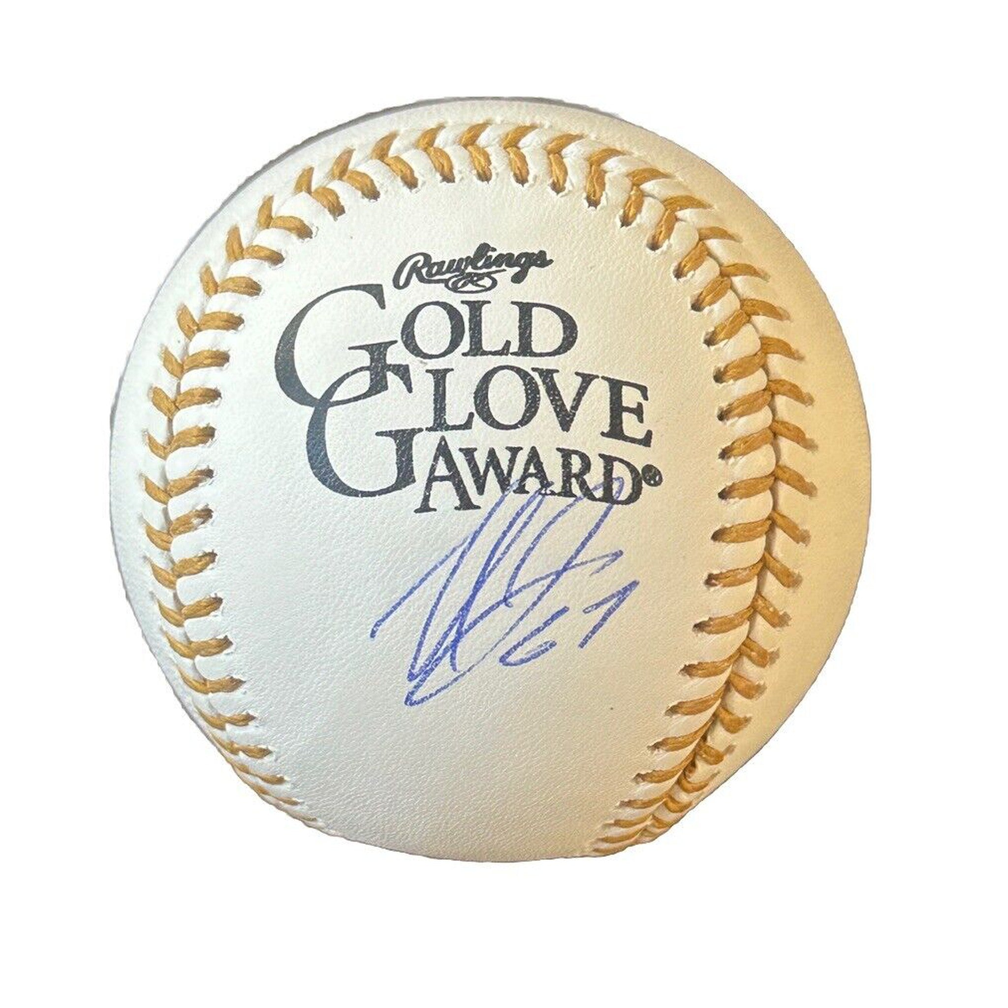 Seth Lugo Autographed Gold Glove Award Baseball JSA COA Kansas City Royals-Baseball-Right Off The Field