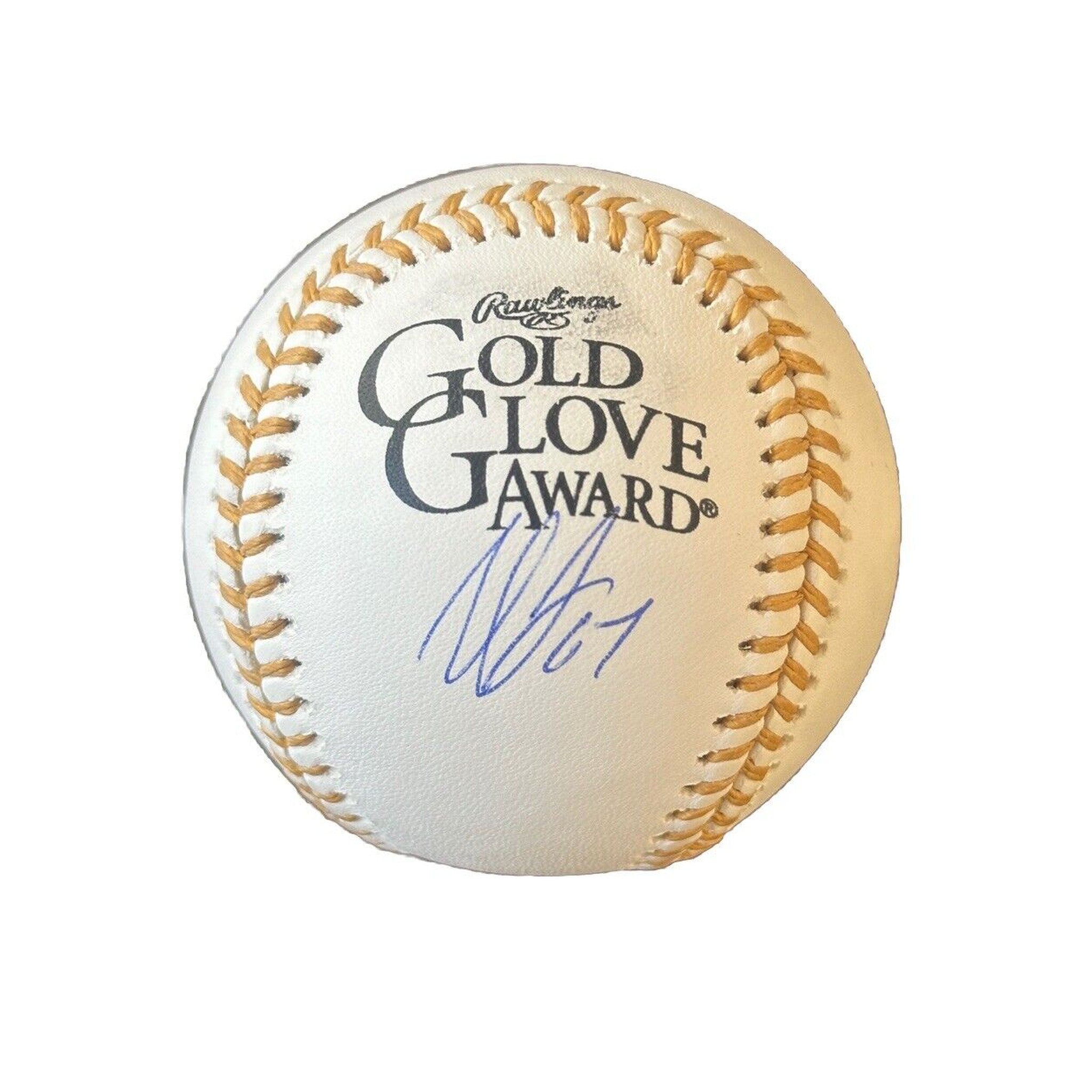 Seth Lugo Autographed Gold Glove Award Baseball JSA COA Kansas City Royals-Baseball-Right Off The Field