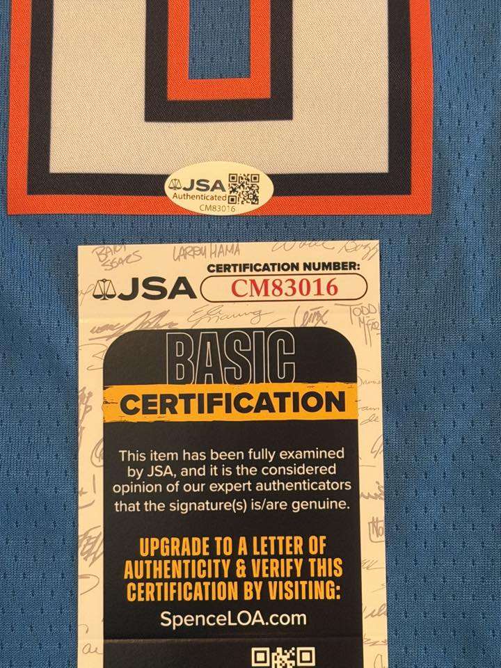 Shai Gilgeous-Alexander Autographed Oklahoma City Thunder Jersey JSA COA-Right Off The Field