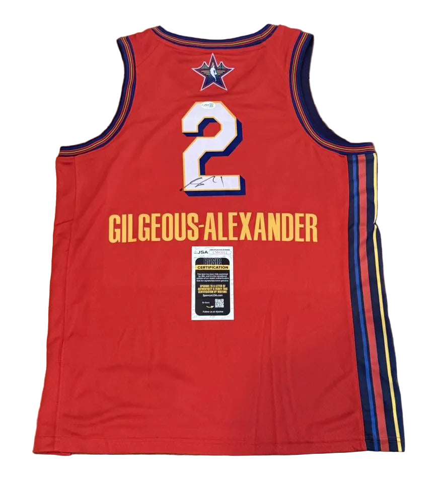 Shai Gilgeous-Alexander Signed Autographed 2025 All Star Game Jersey JSA COA-Right Off The Field