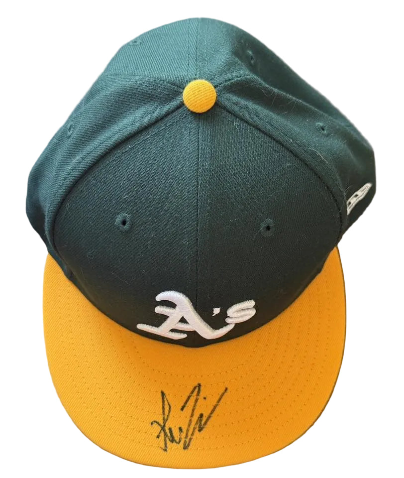 Shea Langeliers Autographed Oakland A's Authentic On-Field Hat JSA COA-Right Off The Field