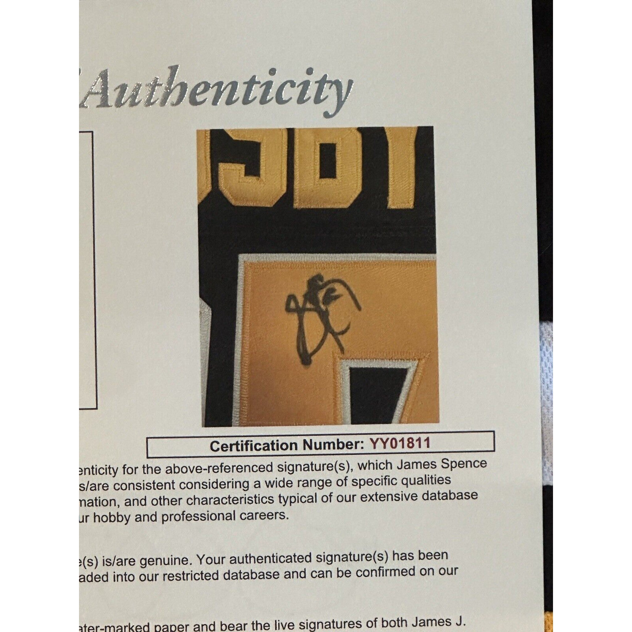 Sidney Crosby Signed Pittsburgh Penguins Jersey JSA LOA Autograph-Hockey-Right Off The Field