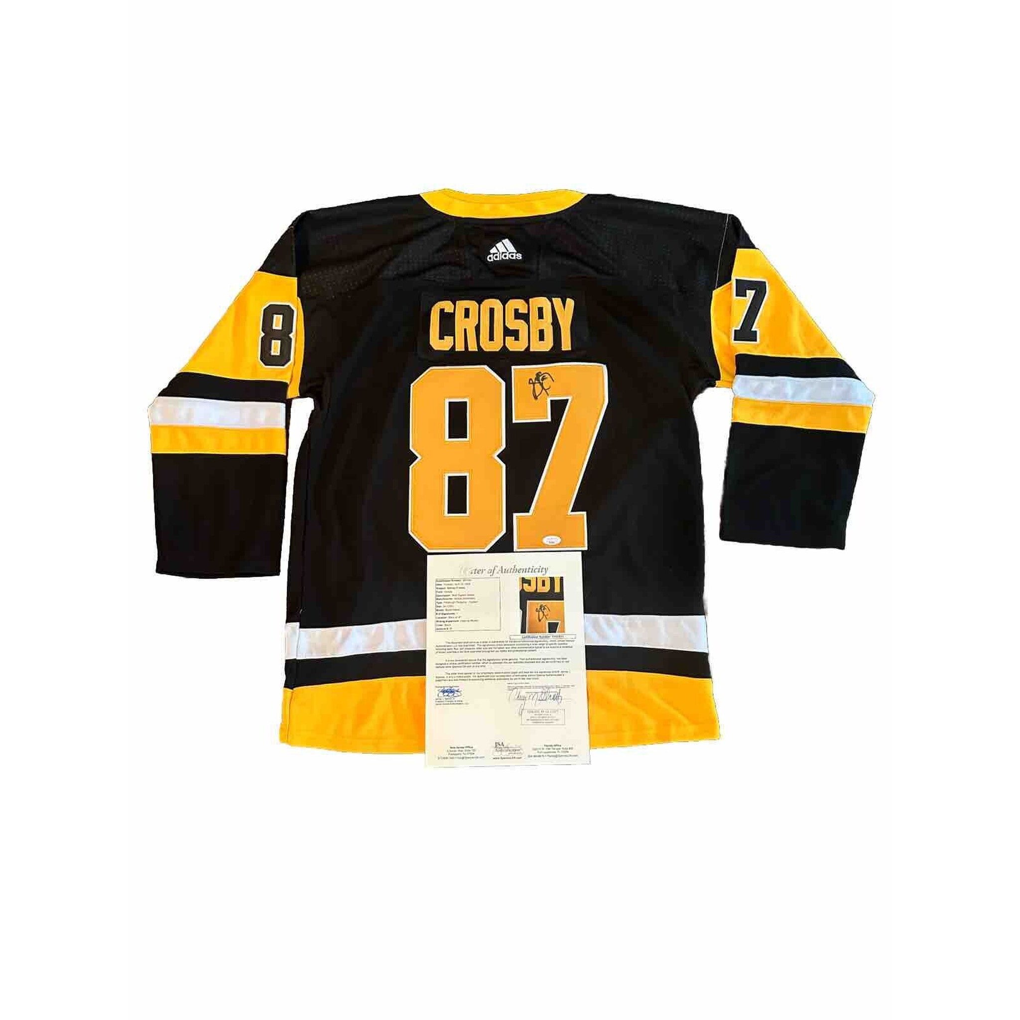Sidney Crosby Signed Pittsburgh Penguins Jersey JSA LOA Autograph-Hockey-Right Off The Field