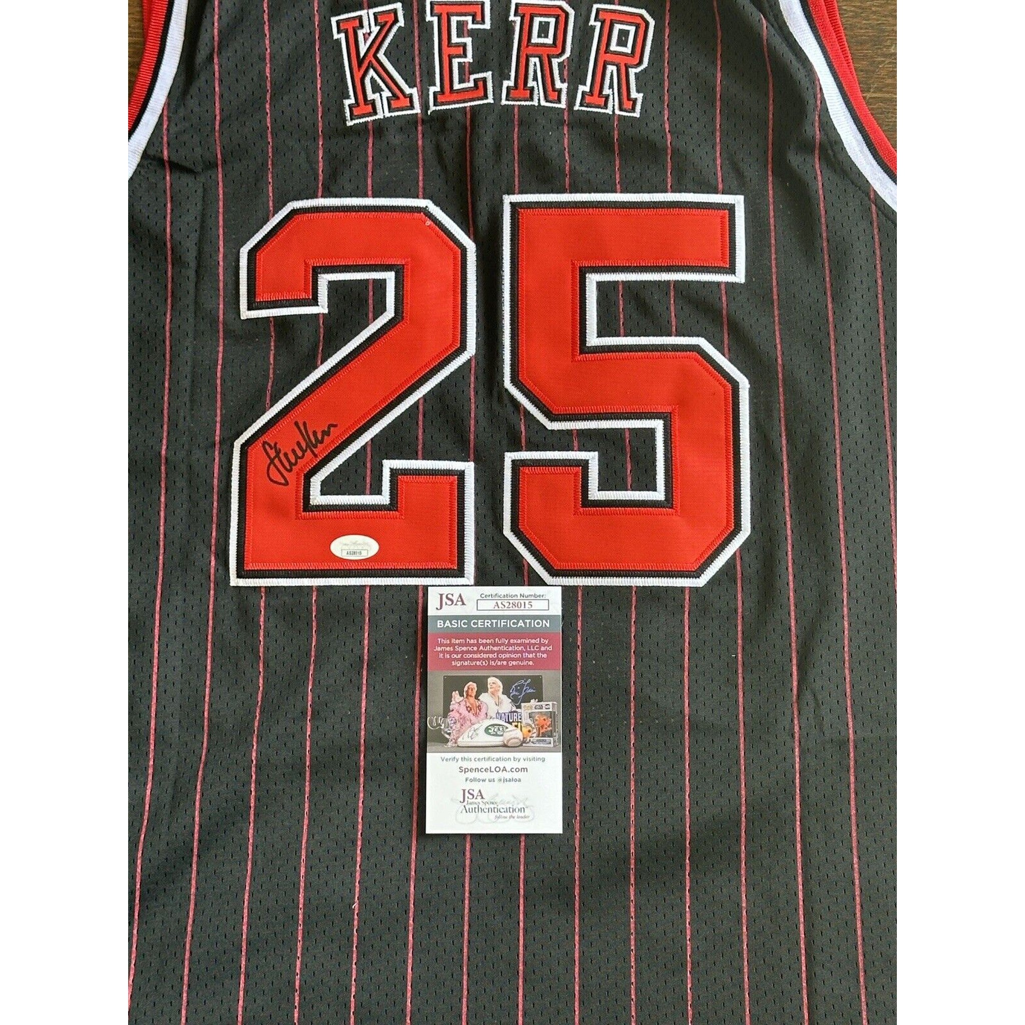 Steve Kerr Signed Autographed Chicago Bulls #25 Jersey JSA COA-Basketball-Right Off The Field