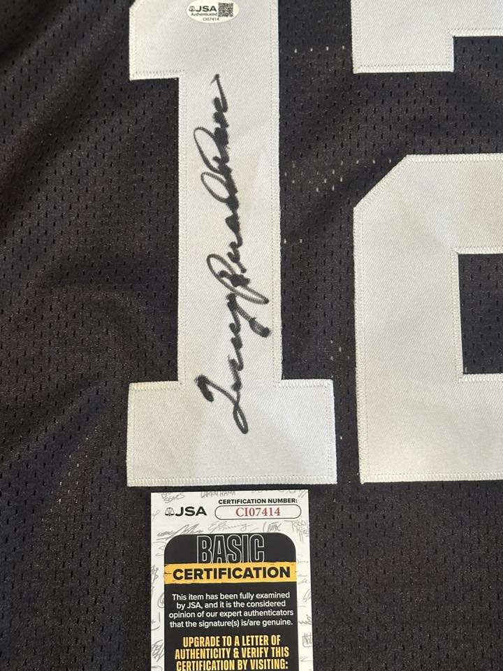 Terry Bradshaw Autographed Pittsburgh Steelers Replica Jersey JSA COA-Right Off The Field