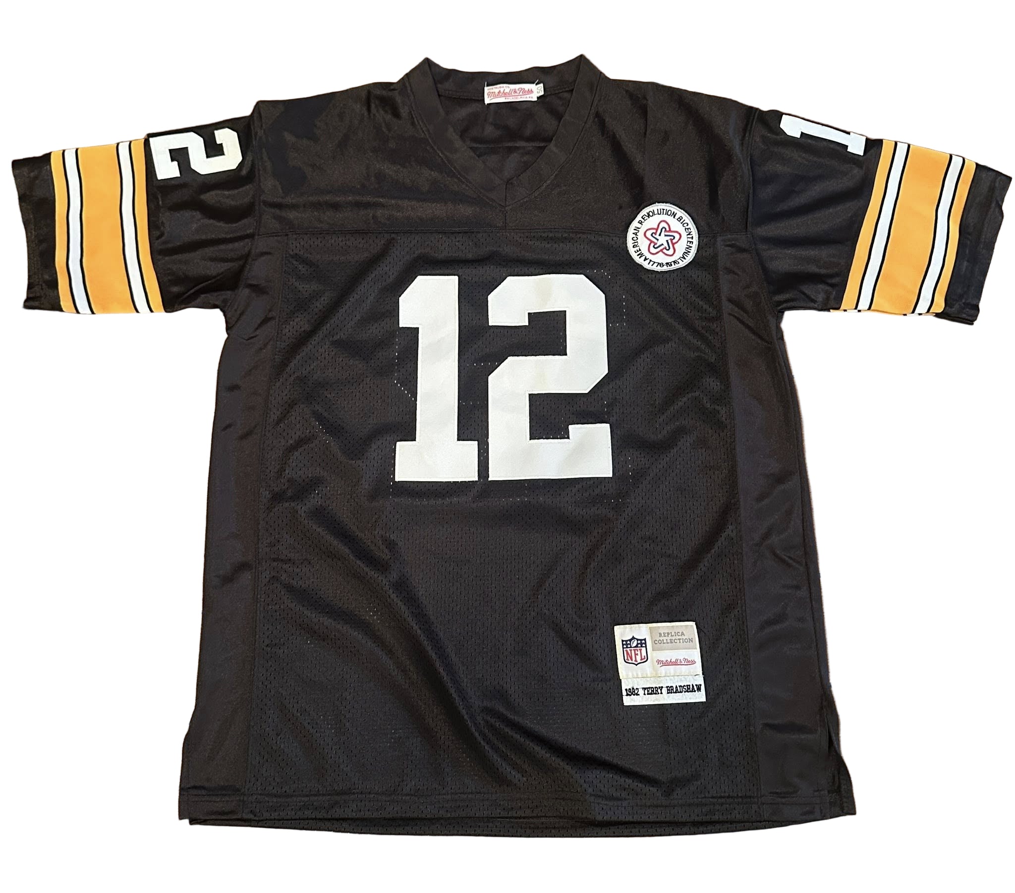 Terry Bradshaw Autographed Pittsburgh Steelers Replica Jersey JSA COA-Right Off The Field