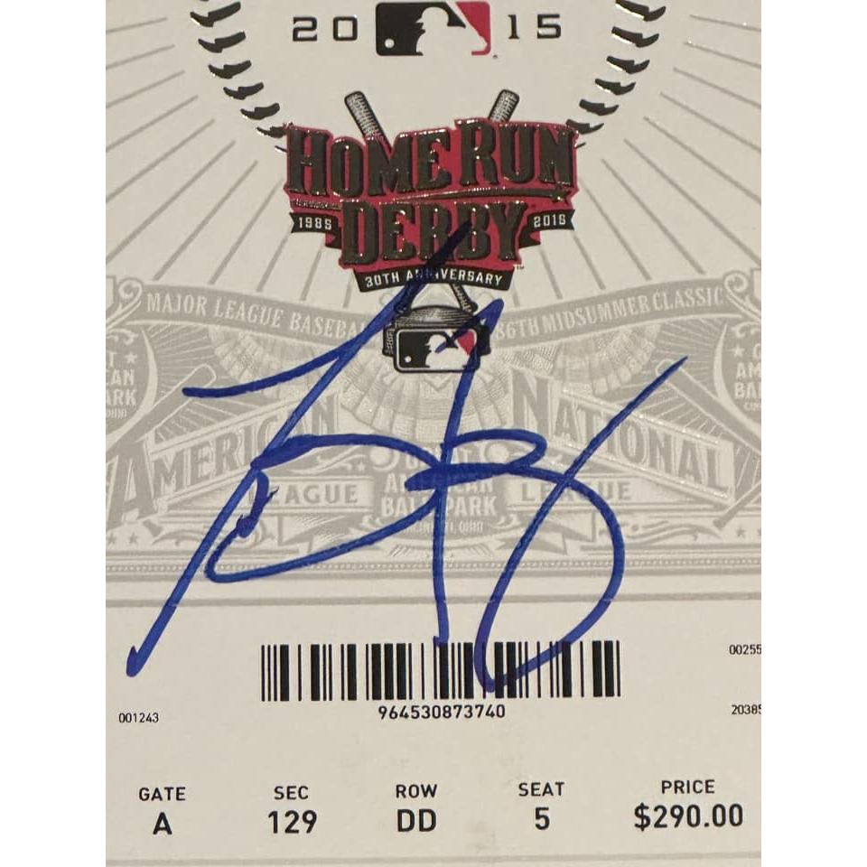 Todd Frazier Cincinnati Reds Autographed 2015 Home Run Derby Ticket Stub-Right Off The Field
