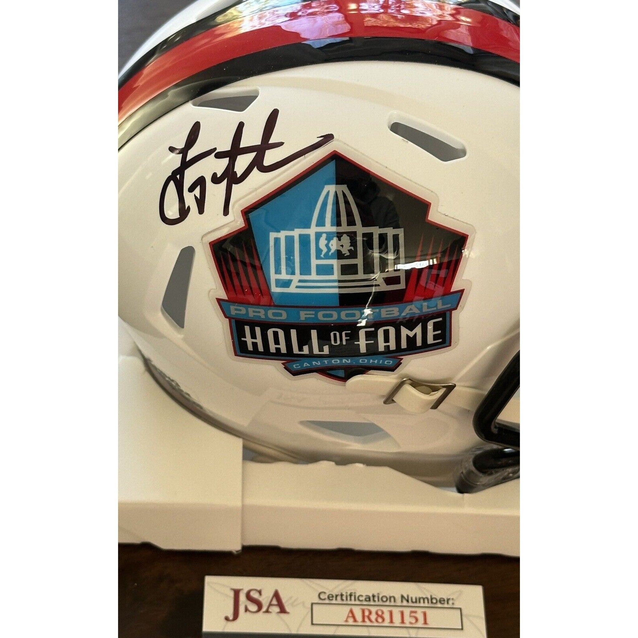Troy Aikman Signed Hall of Fame Mini Helmet JSA COA Autograph Dallas Cowboys-Football-Right Off The Field