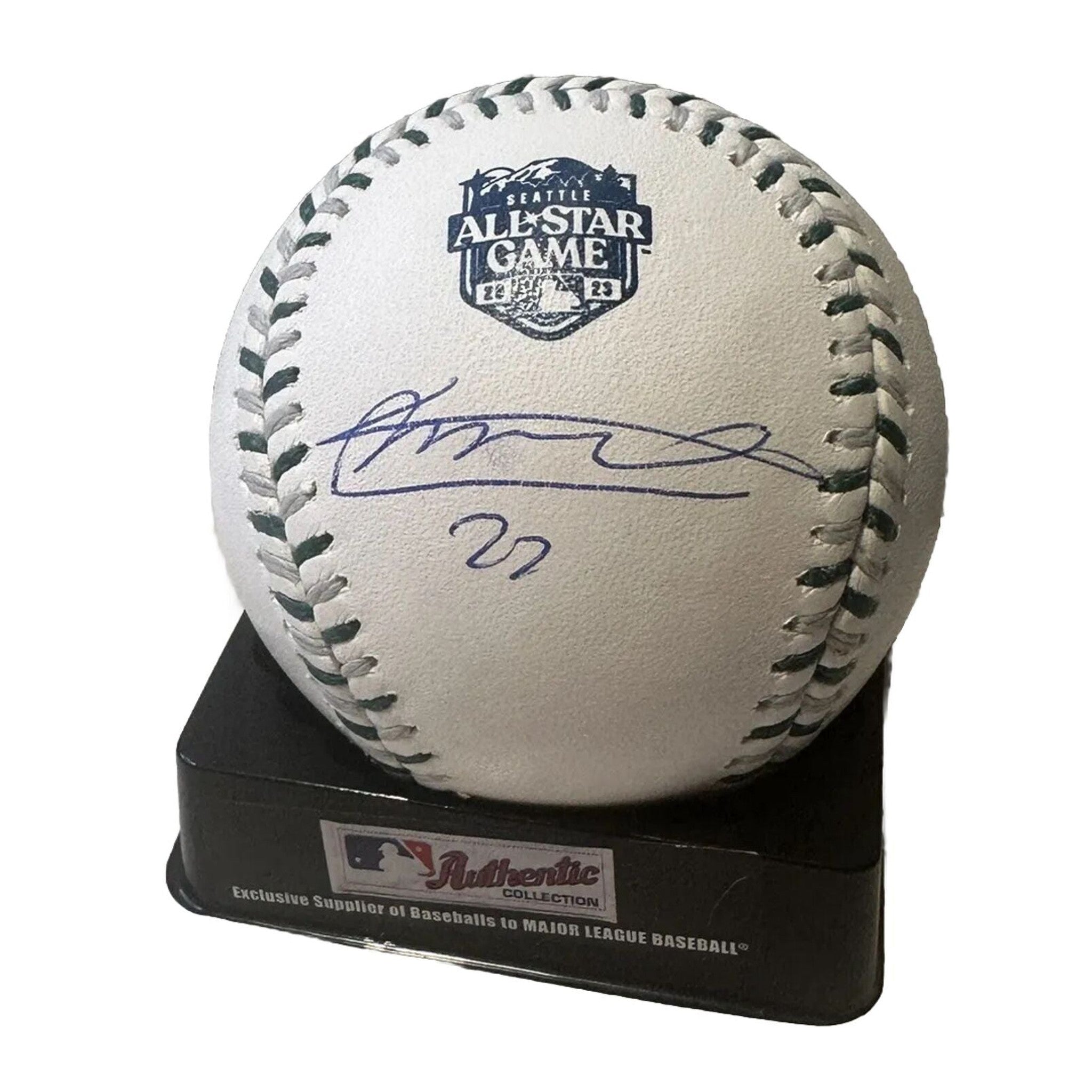 Vladimir Guerrero Jr Signed 2023 All Star Game Baseball Beckett Witness-Baseball-Right Off The Field