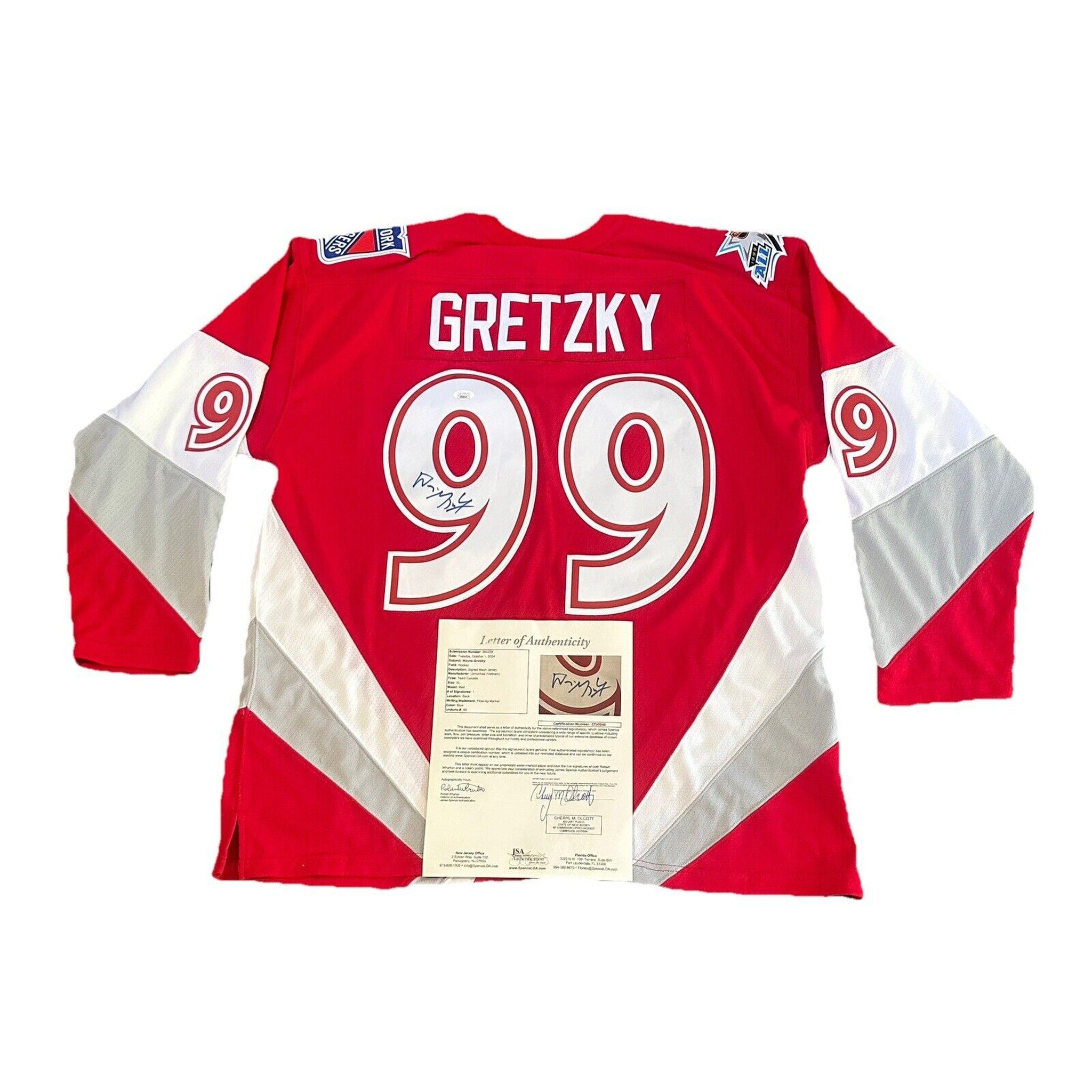 Wayne Gretzky Autographed 1999 All Star Game Mitchell & Ness Jersey JSA LOA-Hockey-Right Off The Field