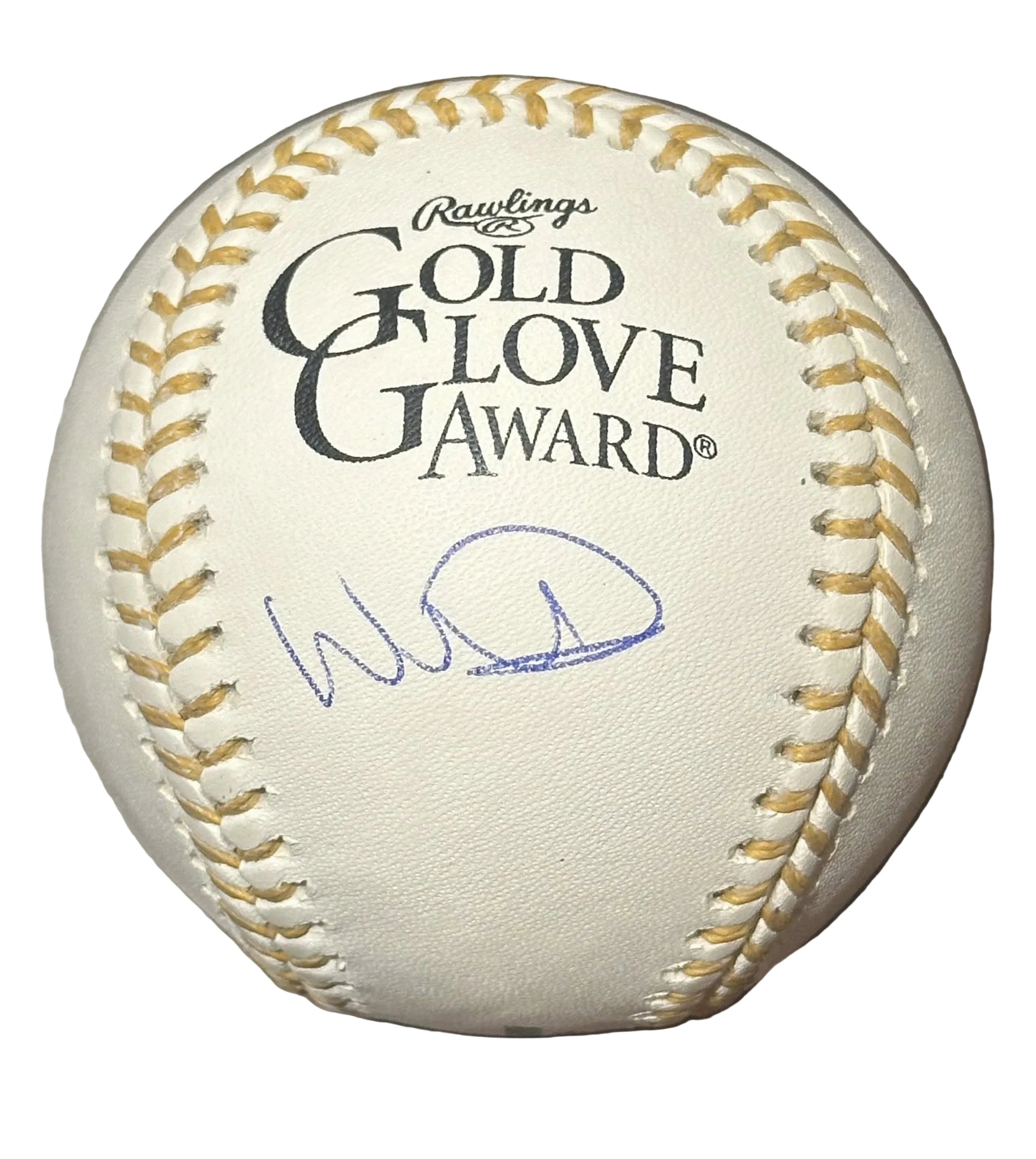 Wilyer Abreu Autographed Gold Glove Award Baseball JSA COA Boston Red Sox-Right Off The Field