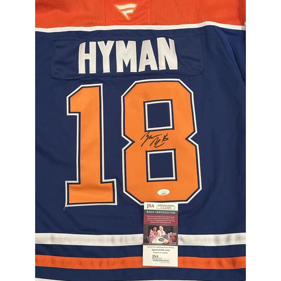 Zach Hyman Autographed Edmonton Oilers Jersey JSA COA-Right Off The Field