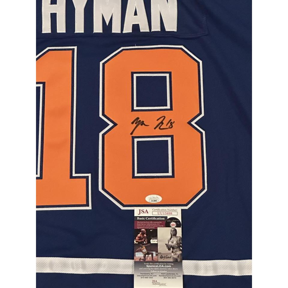 Zach Hyman Autographed Edmonton Oilers Jersey JSA COA-Right Off The Field