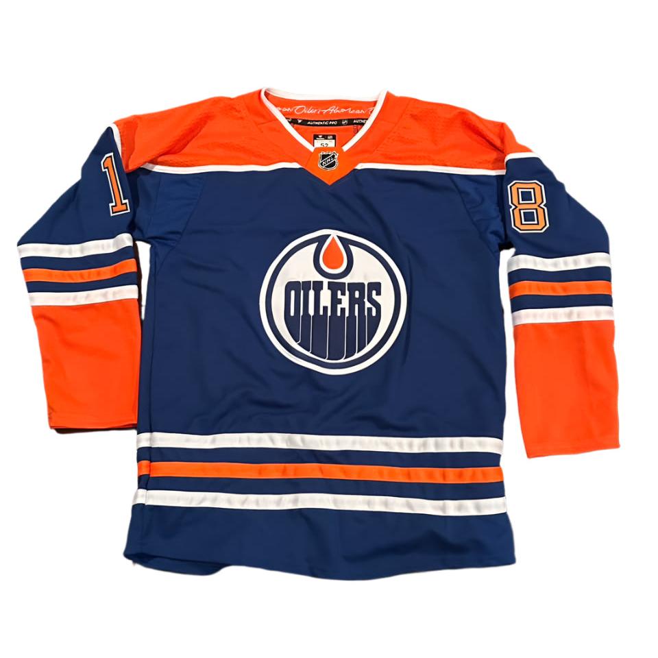 Zach Hyman Autographed Edmonton Oilers Jersey JSA COA-Right Off The Field
