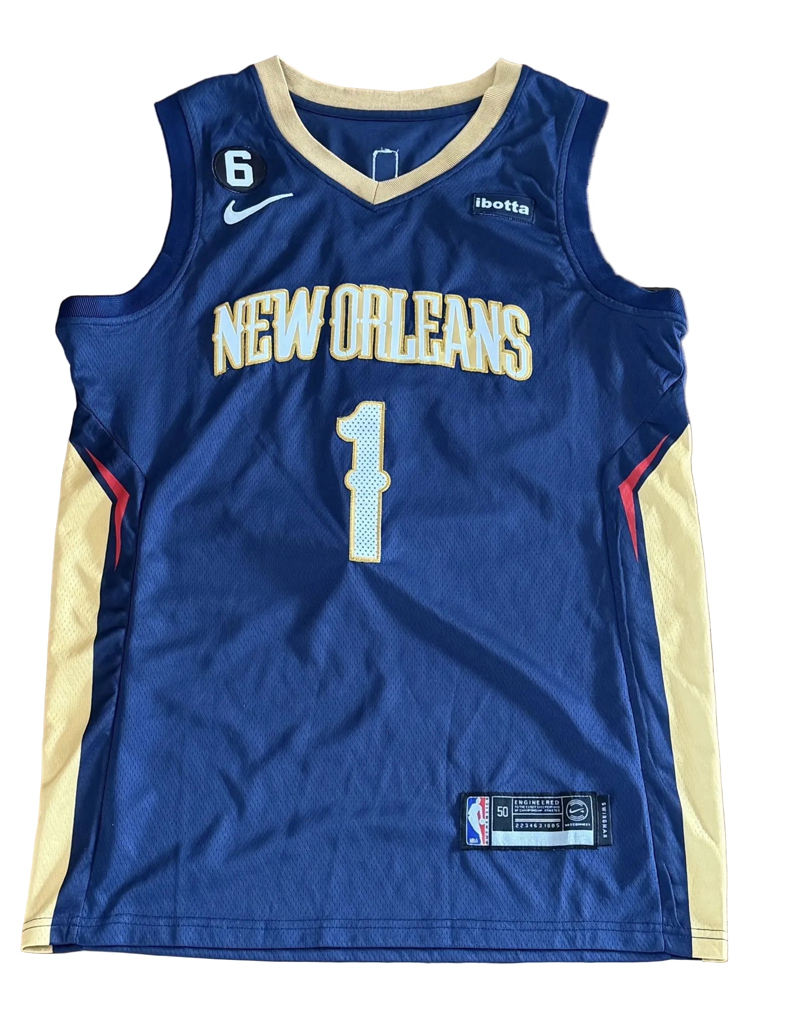 Zion Williamson New Orleans Pelicans Jersey Size 50-Right Off The Field