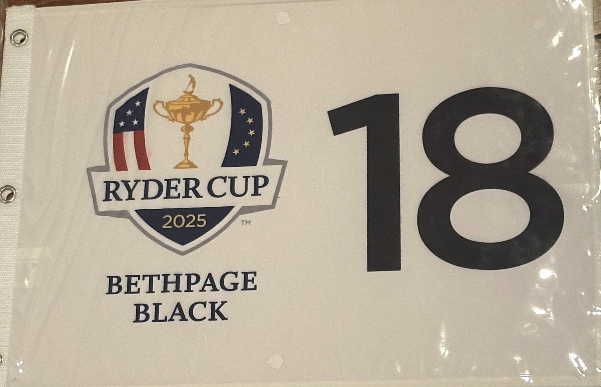 2025 Ryder Cup Official Pin Flag Brand New Still in Packaging-Right Off The Field