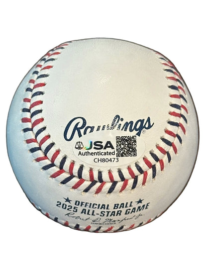 Jonathan Aranda Autographed 2025 MLB All Star Game Baseball JSA COA Rays