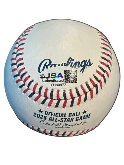 Jonathan Aranda Autographed 2025 MLB All Star Game Baseball JSA COA Rays