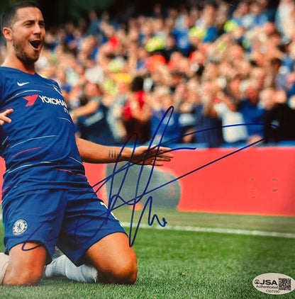 Eden Hazard Chelsea Autographed 8x10 Photo JSA COA
