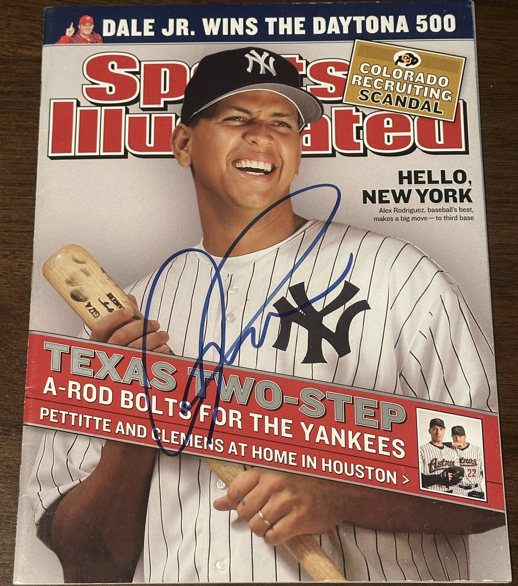 Alex Rodriguez New York Yankees Autographed Sports Illustrated Magazine JSA COA