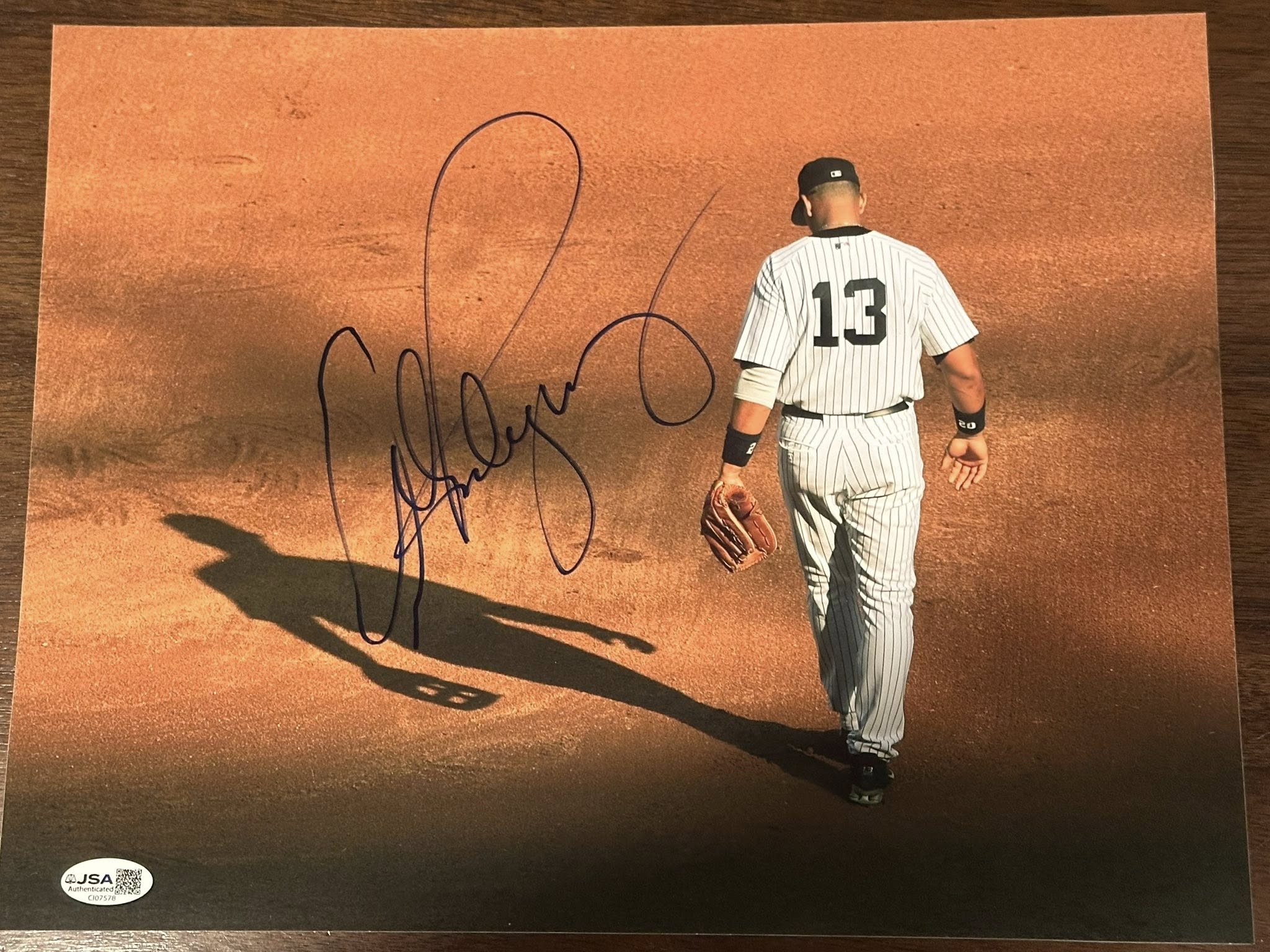 Alex Rodriguez New York Yankees Autographed 11x14 Photo JSA COA