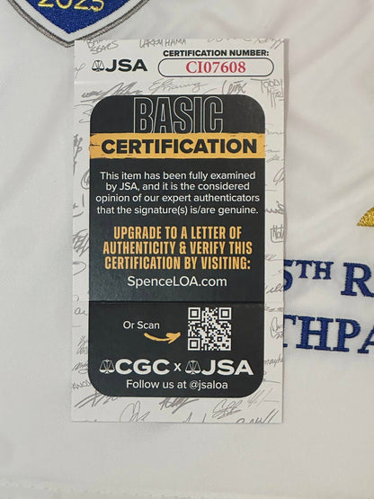 Collin Morikawa Autographed 2025 Ryder Cup Pin Flag Team USA JSA COA
