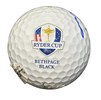 Rasmus Højgaard Autographed 2025 Ryder Cup Golf Ball JSA COA Team Europe