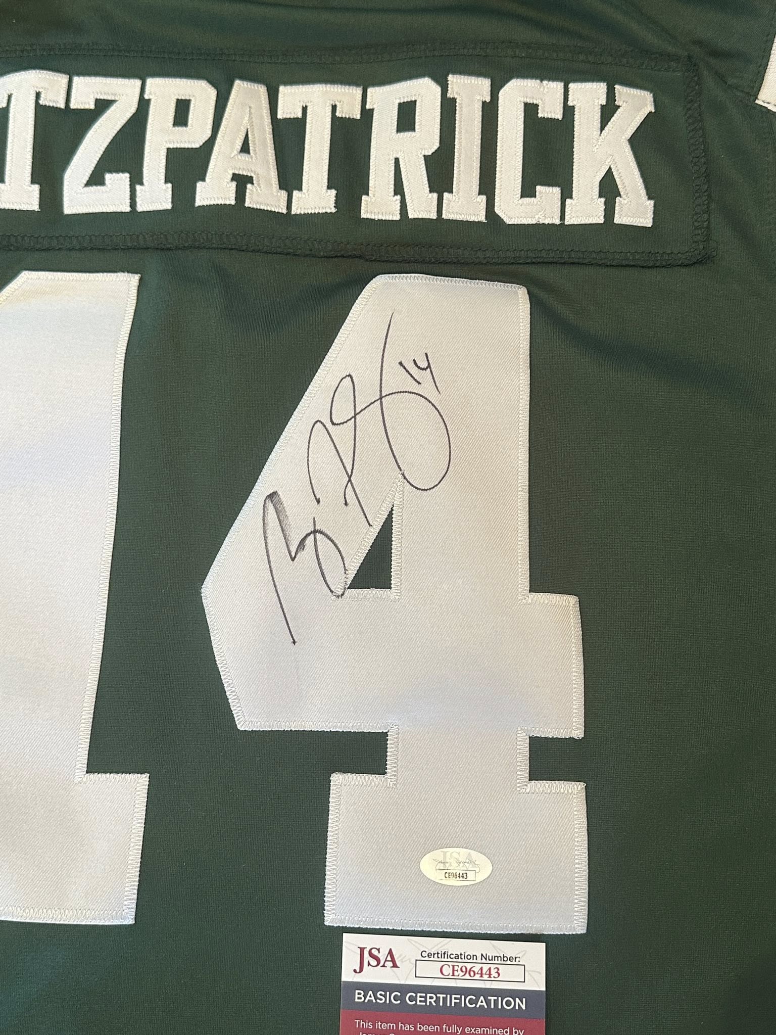 Ryan Fitzpatrick Signed Autographed New York Jets Jersey JSA COA