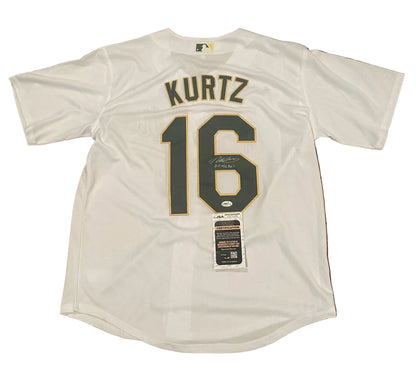 Nick Kurtz Autographed Athletics Jersey "25 AL ROY" Inscription JSA COA