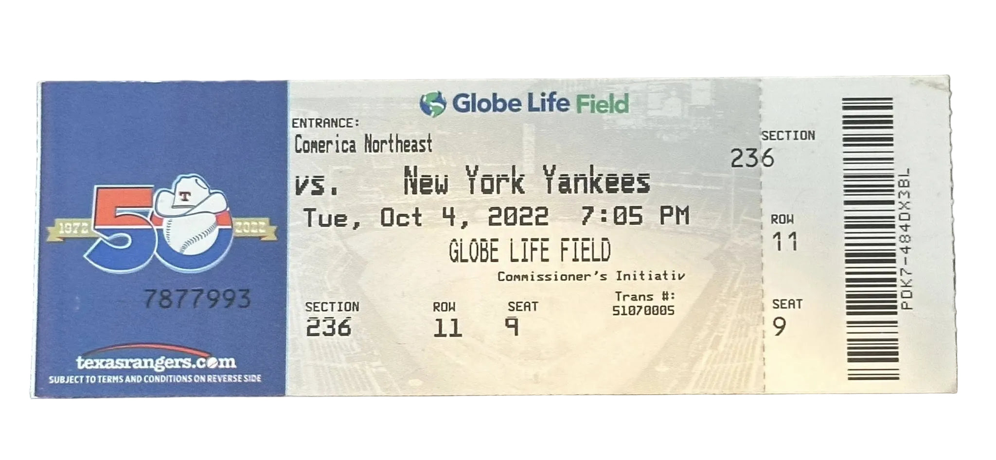 Aaron Judge 62nd Home Run Game Ticket Stub 10/4/22