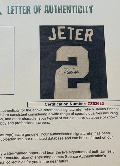 Derek Jeter Autographed 2008 MLB All Star Jersey JSA LOA New York Yankees