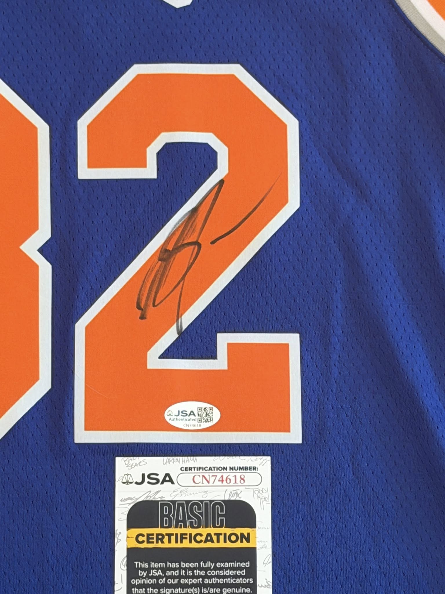 Karl-Anthony Towns Autographed New York Knicks Jersey JSA COA