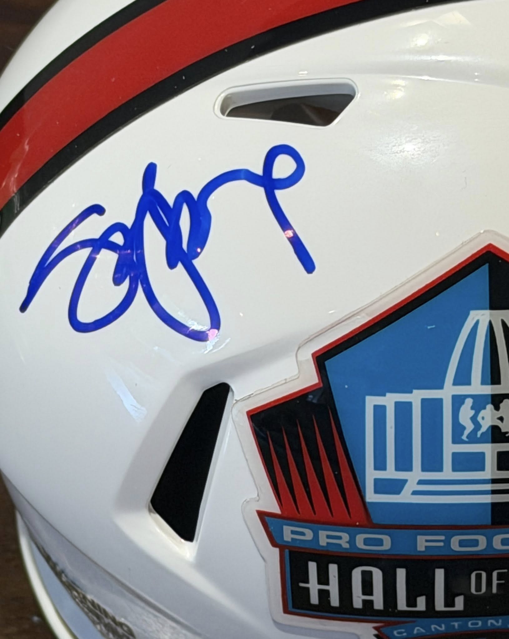 Steve Young Autographed Hall of Fame Mini Helmet JSA COA