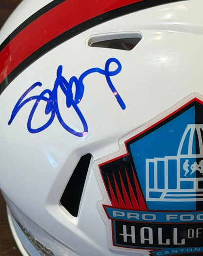 Steve Young Autographed Hall of Fame Mini Helmet JSA COA